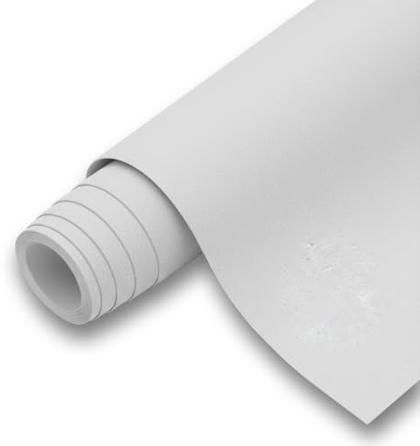 Revestimiento de Vinilo Autoadhesivo Profesional para Pared, Puertas, Muebles, Cocina y Baños – Blanco Roto KS1830 – Sin Obra – Alta Resistencia – Envío desde España - 124 x 100 cm