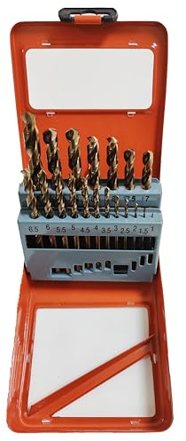 M35 Kobalt Bohrer Set 19-teilig, 1-10mm HSS Co Bohrer nach DIN 338, Metall edelstahl bohrer Set für Edelstahl, Stahl, Gusseisen, Aluminium, Spiralbohrer mit Metallkassette