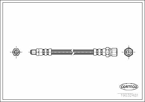 Corteco 19032481 Bremsschlauch hinten | 19032481 Kompatibel mit G-Klasse (W460),G-Klasse (W461),G-Klasse (W463),G-Klasse Cabrio (W463)