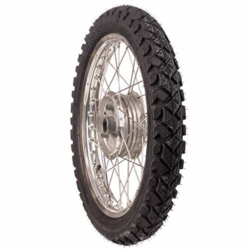 Komplettrad - VORNE - Winter- 1,5x16 Zoll Alufelge, poliert - Edelstahlspeichen, mit Heidenau-Reifen K42 montiert