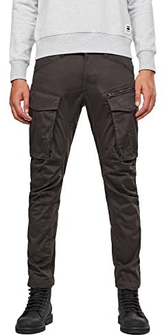 Rovic Zip 3D Straight Tapered Fit Cargo Pants, Raven, 38W x 34L