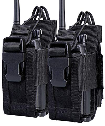 KEESIN Radiohalter Walkie Talkie,Radio Holster Pouch Molle Tasche Tactical Walkie Talkie Pouch Funkgeräteholster Tasche für Funkgeräte Motorola für GPS-Telefone, Militär-Jagd-Camping (2 Stück)