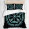 DYCBNESS Bettwäsche, Celtic Vegvisir Der magische Navigationskompass des Alten skandinavischen Amuletts der isländischen Wikinger, Dreiteiliges Mikrofaser Set Mit 2 Kissen