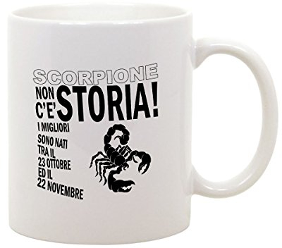 fashwork Tazza Compleanno - segni zodiacali Scorpione Non c' è Storia - Idea Regalo