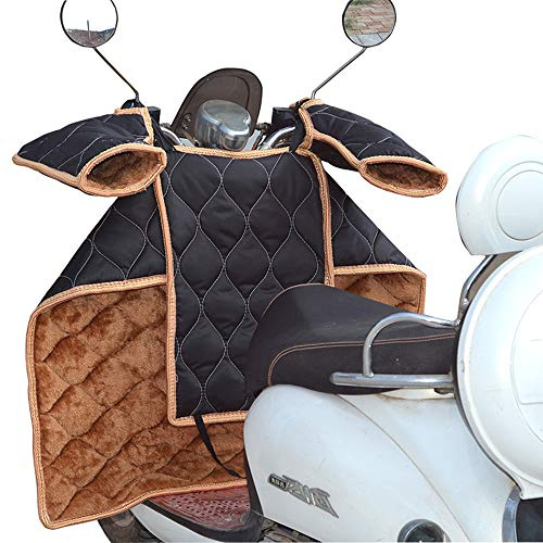 MIAOZHANG Winter Roller Beinschutz Beinabdeckung Mit Lenker Handschuhe Motorroller Beinschutzdecke PU Universal Regenschutz Motorroller Radsport Handschuhe Motorrad Wetterschutz