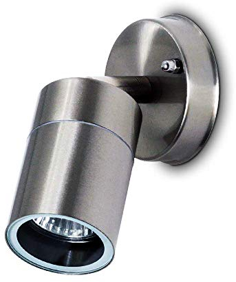 Kwazar Luminaire Wandlampe GU10 max 35W Außenwandleuchte Eingang Leuchte IP54 Schwenkbar Wandleuchte Terrasse LILI (Silber)