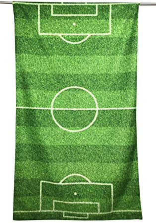 Tex family Strandtuch aus Frottee Fußballfeld groß 90 x 170 cm