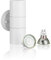 SEBSON Aussenleuchte, Wandleuchte Edelstahl weiß, up down, inkl. 2x GU10 LED Lampe 3,5W kaltweiß