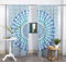 Popular Handicrafts Indischer Hippie-/Bohemian-Stil, schöner Pfauen-Mandala-Fenstervorhang, Paneele, Weiß