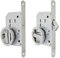 BricoShopping® - Juego de manijas para puerta interior de madera con compartimento deslizante, con cerradura empotrada, gancho llave y trinquete ciego, redondo, punta de acero (redonda C/cerradura,