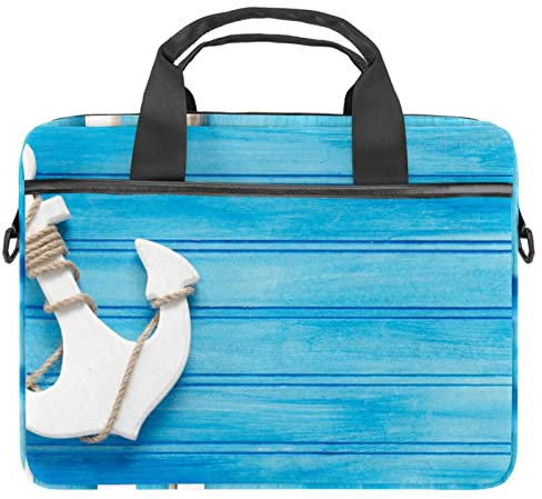 Anchor Laptoptasche / Notebooktasche mit Griff, 34 - 36,8 cm (13,4 - 14,5 Zoll), Blau gestreift