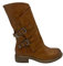 STILL Stivale Donna Scarpe Stivaletto con Fibbia Laterale Zip Cerniera Biker Motociclista Stivali Inverno Nuovi 39 Beige Camel