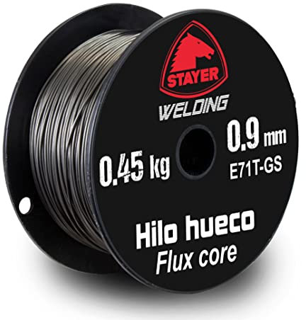 Bobina de hilo Flux Core (hilo hueco) de 0.45Kg. 0.9mm.