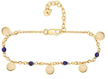 Caï Damen Armband 925/- Sterling Silber 15+4cm Glänzend Lapislazuli gelb 274260042-19