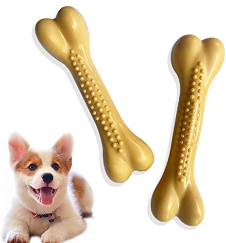 Feixun Nylon Hundespielzeug, Knochenform, Kauspielzeug, 15,2 cm, 2 Stück