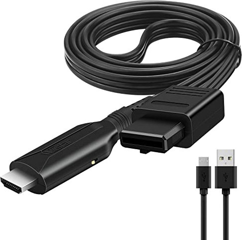 Wiistar N64 to HDMI Converter Adapter HDMI Cable for N64 1m/3.2ft Nintendo 64 to HDMI Converter Adapter Compatible with Nintendo N64/Super SNES/NGC