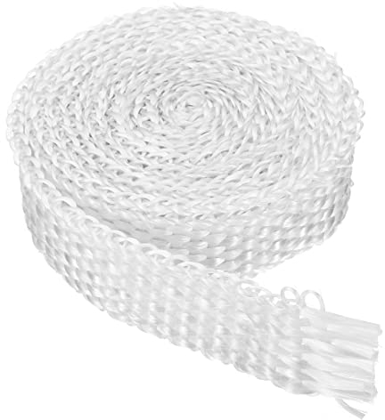 PATIKIL 1x 1/8x118 Legna Stufa Guarnizione, Fibra Vetro Piatto Alta Temperatura Resistenza Sigillo Corda per Legna Stufe Camino Porta, Bianco