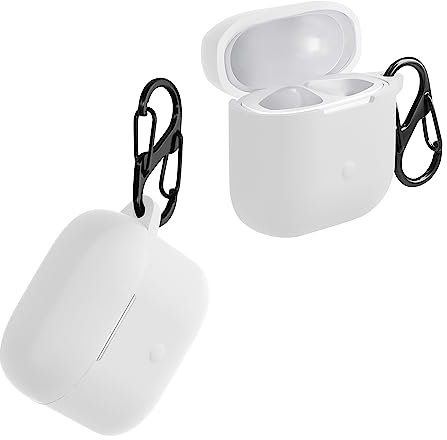 kwmobile Carcasa de Silicona Compatible con Xiaomi Redmi Buds 3 - Funda para Cascos inalámbricos - Blanco