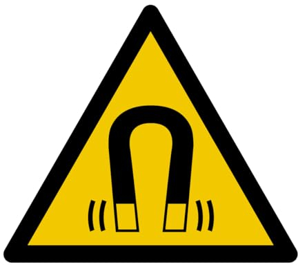 W006 - Gefahr magnetisches Feld - Warnschild - Maße wählbar - Norm ISO 7010