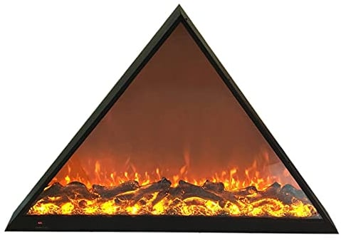 Schwebender Kamin für wandbreite Einbau- und Wandkamine mit Fernbedienung, einzigartige dreieckige Form, für die Dekoration des Wohnzimmers und des Schlafzimmers, elektri
