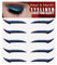 5 paia di adesivi per eyeliner, con brillantini istantanei, per eyeliner, per trucco, eyeliner, stencil alato