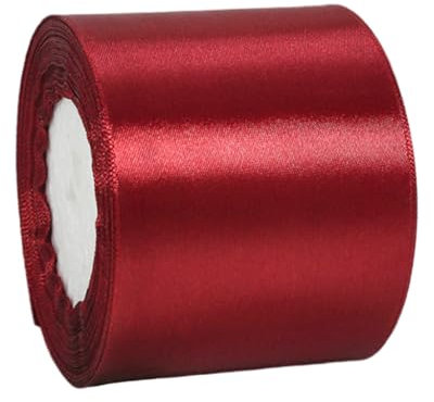 Satinband Weinrot 100mm Breit Geschenkband Satin,22m Satinbänder Weinrot Dick Schleifenband Dekoband Seidenband Geschenkverpackung Stoffband Geschenkbänder für Dekorieren Basteln Kleid Hochzeit