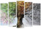 AREDE 5er Set Wandkunst Gemälde Bild Poster Baum mit Jahreszeiten | 120 x 80 cm | Wandbilder Wanddekoration Home Office Wohnzimmer Schlafzimmer Dekoration | Fertig zum Aufhängen