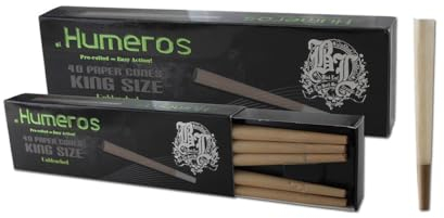 40 Black Leaf El Humeros Konische Hülsen King Size ungebleicht