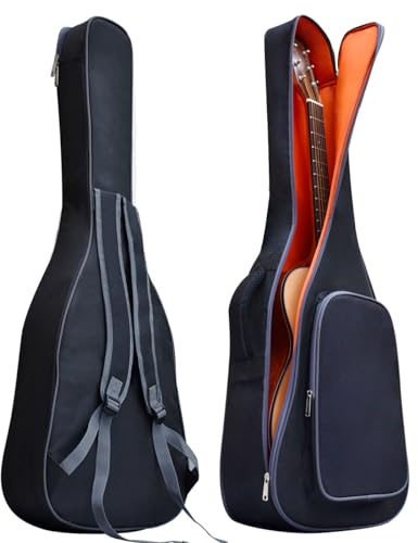moosiker Gigbag für Akustikgitarre, 99 cm, 101 cm, 104 cm, 6 mm Polsterung, gepolsterter Koffer, weicher Rucksack, verstellbarer Schultergurt, Gitarre