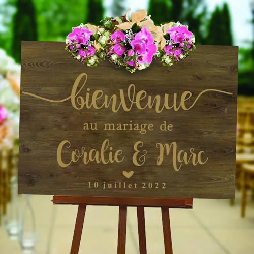 Stickers Personnalisés Panneau Directionnel, Stickers Vinyle Panneau De Bienvenue, Panneau D'accueil Mariage, Bienvenue Mariage, Sticker Vinyle, Panneau D'accueil Mariage,Mariage Décoration Artisanale