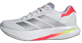 adidas Women's Duramo Speed 2 Running Shoes, Cloud White/Silver Metallic/Lucid Red, 5 UK