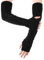 Prasacco 1 Pairs Arm Warmers, Long Fingerless Hand Warmer for Women Autumn Winter Knitted Arm Sleeve Warm Winter Sleeve Arm Warmers Fingerless Gloves for Women Adult(Black)