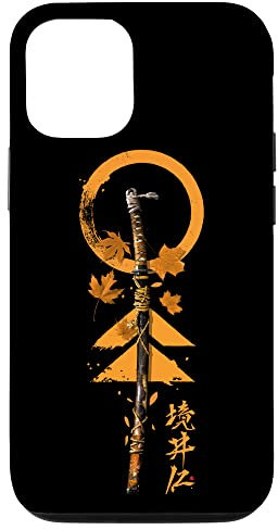 Geister Samurai Schwert mit Japanische Retro Samurai Krieger Hülle für iPhone 12/12 Pro