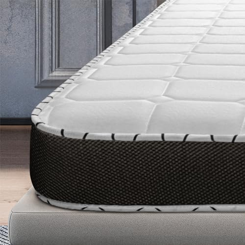 COSMOS 3ft Single Memory Foam Mattress 6 Inch Deep Plush Mattress (90x190cm) Back Support Fire Retardant Skin Soft, Upsilon