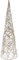 Carousel Home Medium Gold Wire Cone LED Christmas Tree | Warm White LED Pre-lit Artificial Christmas Tree with Timer - 40cm
