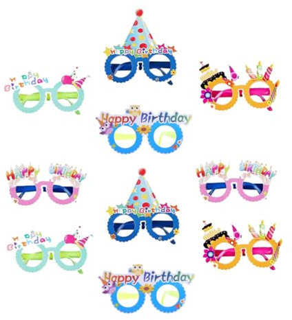 BESPORTBLE 10stücke Partybrillen Aus Mottoparty-brillen Geburtstagsbrillen Dekorative Brillen Zum Sammeln Und Dekorieren Zufälliger Stil