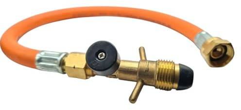 DN Autogas Parts LPG Propane Gas Pigtail Hose 450mm POL to W20 (M20x1.5) with EFV – High Pressure Caravan & Motorhome Safety Hose for Campervans and Gas Regulators