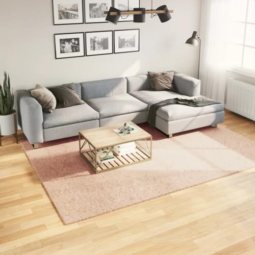 NiuBIKeLasI HUARTE Tapis à poils courts, rose pâle, 200 x 280 cm, doux, lavable, antidérapant, certifié Oeko-Tex, pour salon, chambre à coucher, design moderne