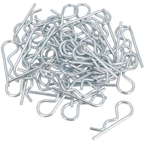 4mm R Hair Pin Clip Steel Retaining Clips Spring Steel Cotter Pin 75mm Long 50pc