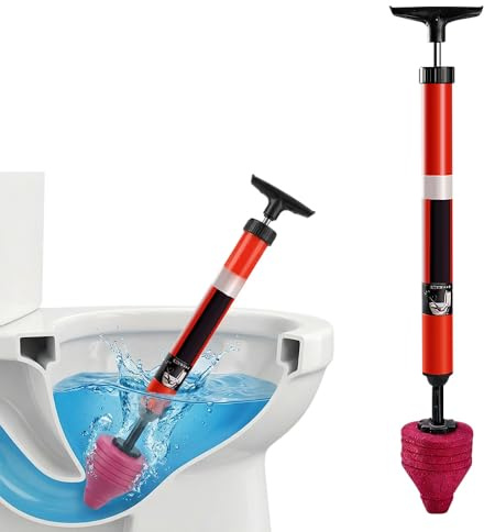 Hochdruck Abflussreiniger Pumpe, 2026 Neu Saugglocke Abfluss, 180° Drehung Rohrreinigungspumpe, Toiletten Pömpel, Abflusspumpe, Hochdruck-Toilettenreinigung für Toiletten, Waschbecken (1PC)