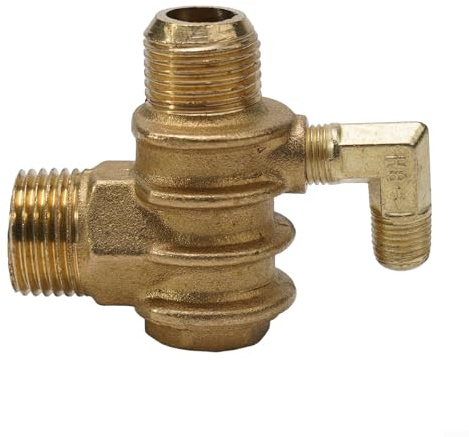 Valvola di ritegno in ottone per compressore d'aria, valvola di non ritorno, installazione rapida, connessione filettata, accessorio di ricambio ad alta affidabilità (20 x 19 x 10 mm)