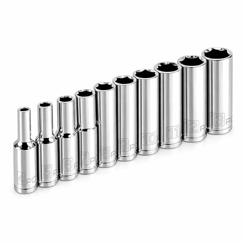 Powerbuilt 640538 1/10,2 cm Drive métrique Douille profonde Set, 10 pièces