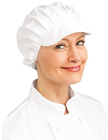 Whites Chefs Apparel B255 cappello con visiera, bianco