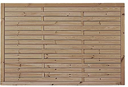 Preiswerter Lamellenzaun/Vorgartenzaun in den Maßen 180 x 120 (Breite x Höhe) aus druckimprägniertem Kiefer/Fichte Holz Hamburg II