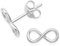 Heather Needham Sterling Silver Infinity Stud Earrings - SIZE: 8.5mm x 4mm. Gift Boxed NEW LOWER PRICE Silver inifinity Earrings. 5084L/B41HN