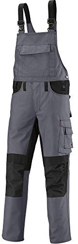 BP 1791-555-53-56n Latzhose, Stretch-Hosenträger mit Clipbefestigungen, 295,00 g/m² Stoffmischung, dunkelgrau/schwarz, 56n