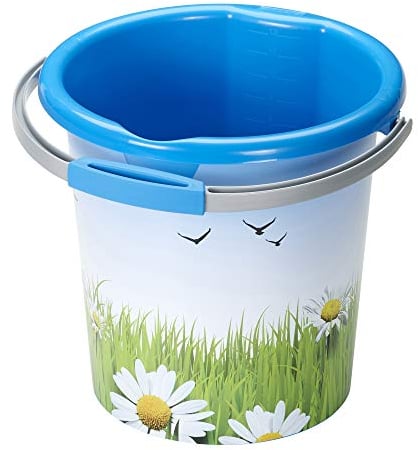 Sunware Decor Flowers Waterline Eimer, blau, 12 Liter