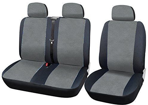 WOLTU Auto Sitzbezüge universal Größe, 1+2 Sitzbezug Schonbezüge aus Polyester aus Polyester schwarz grau