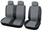 WOLTU Auto Sitzbezüge universal Größe, 1+2 Sitzbezug Schonbezüge aus Polyester aus Polyester schwarz grau