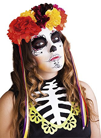 Rubie' s – diadema di Jungla Katrina con rose Día de los Muertos, taglia unica, s4349)